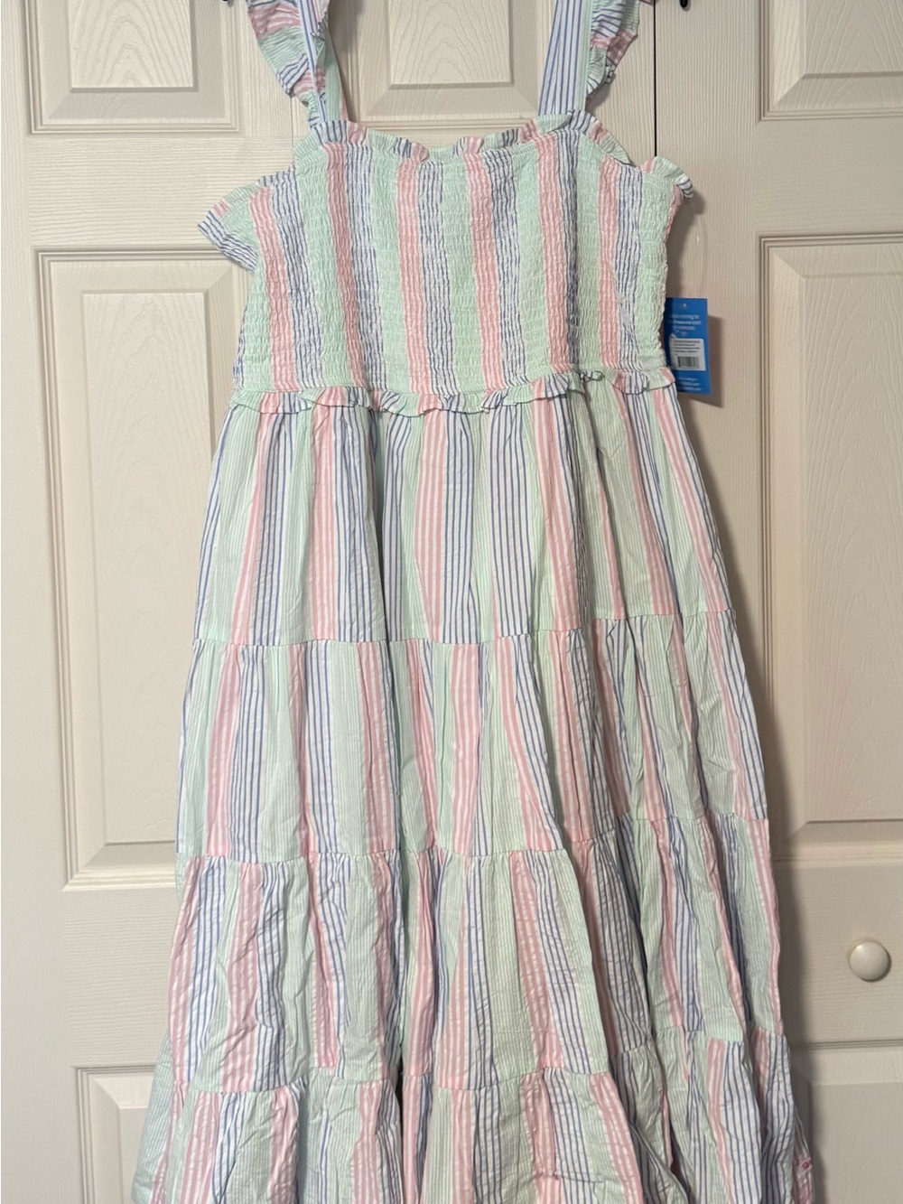 Women’s Pastel Striped Sundress - Pink, Blue & Mint